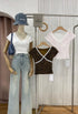 V-neck Fitted Tops